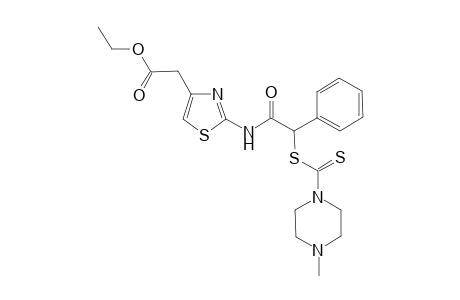 Ethyl 2-[2'-(4"-methyl-1''-tetrahydropyrazinyl)thiocarbamoyl]phenylthio]acylamino]-thiazol-4-acetate