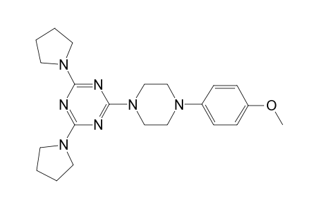 2-[4-(4-methoxyphenyl)-1-piperazinyl]-4,6-bis(1-pyrrolidinyl)-1,3,5-triazine