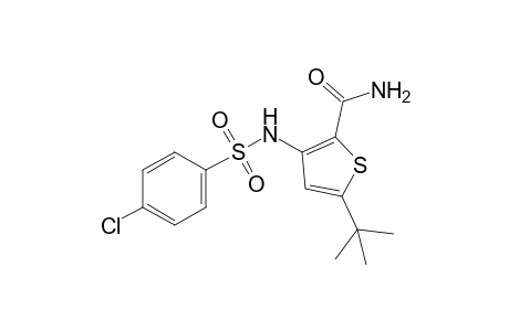 5-tert-butyl-3-(p-chlorobenzenesulfonamido)-2-thiophenecarboxamide