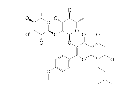 2''-O-RHAMNOSYLICARISIDE-II;ANHYDROICARITIN-3-O-ALPHA-L-RHAMNOPYRANOSYL-(1->2)-ALPHA-L-RHAMNOPYRANOSIDE