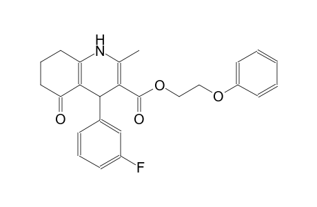 2-Phenoxyethyl 4-(3-fluorophenyl)-2-methyl-5-oxo-1,4,5,6,7,8-hexahydro-3-quinolinecarboxylate