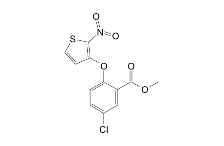 5-chloro-2-[(2-nitro-3-thienyl)oxy]benzoic acid methyl ester