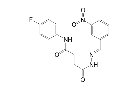 Butanedioic acid monoamide monohydrazide, N-(4-fluorophenyl)-N''-(3-nitrobenzylideno)-