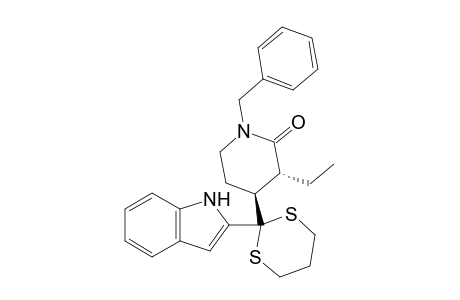 trans-N-Benzyl-3-ethyl-4-[2-(2-indolyl)-1,3-dithian-2-yl]piperidin-2-one