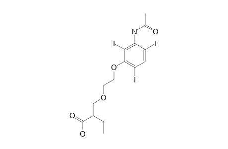 2-{[2-(3-acetamido-2,4,6-triiodophenoxy)ethoxy]methyl}butyric acid