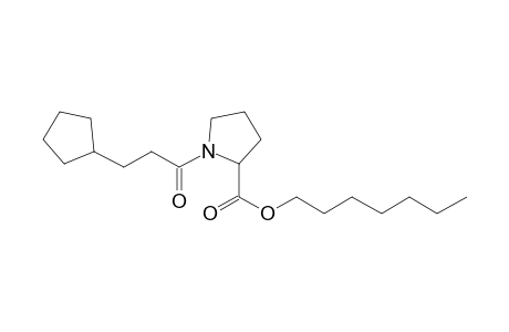 L-Proline, N-(3-cyclopentylpropionyl)-, heptyl ester