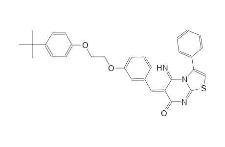 (6E)-6-{3-[2-(4-tert-butylphenoxy)ethoxy]benzylidene}-5-imino-3-phenyl-5,6-dihydro-7H-[1,3]thiazolo[3,2-a]pyrimidin-7-one