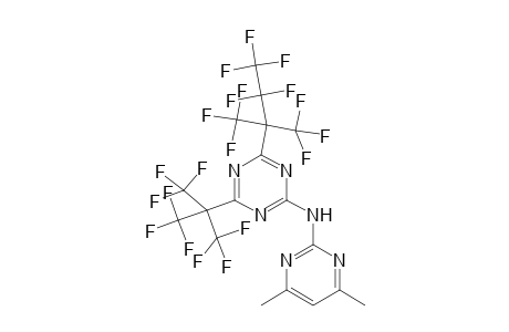2-[(4,6-Dimethyl-2-pyrimidinyl)amino]-4-[2,2,3,3,3-pentafluoro-1,1-bis(trifluoromethyl)propyl]-6-[2,2,2-trifluoro-1,1-bis(trifluoromethyl)ethyl]-1,3,5-triazine