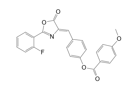 4-[(Z)-(2-(2-fluorophenyl)-5-oxo-1,3-oxazol-4(5H)-ylidene)methyl]phenyl 4-methoxybenzoate