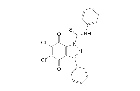 5,6-Dichloro-4,7-dioxo-N,3-diphenyl-4,7-dihydro-1H-indazole-1-corbothioamide