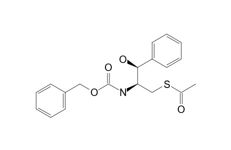 (1S,2S)-2-Benzyloxycarbonylamino-1-phenyl-3-mercapto-1-propanol 3-acetate