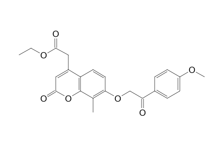 4-[(Ethoxycarbonyl)methyl]-7-[(p-methoxybenzoyl)methoxy]-8-methylcoumarin