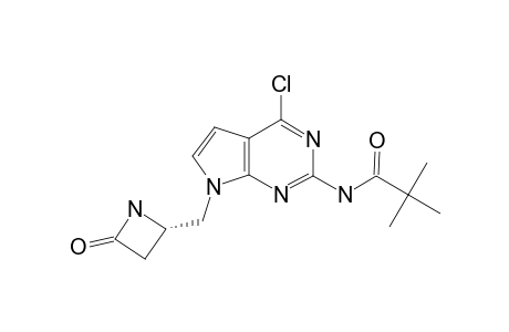 N-[4-CHLORO-7-[(S)-4-OXOAZETIDIN-2-YLMETHY]-7H-PYRRPLO-[2,3-D]-PYRIMIDIN-2-YL]-2,2-DIMETHYLPROPIONAMIDE