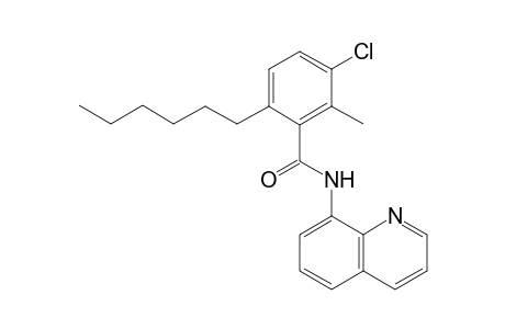 3-chloro-6-hexyl-2-methyl-N-(quinolin-8-yl)benzamide