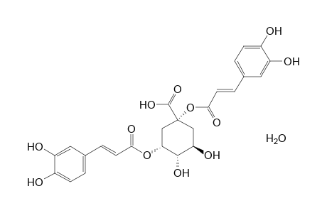 3,4-dihydroxycinnamic acid, 1-carboxy-3,5-dihydroxy-1,4-cycloehexylene ester, hydrate