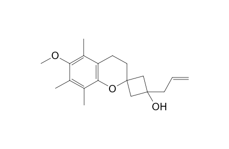 cis-3'-Allyl-6-methoxy-5,7,8-trimethylspiro[chromane-2,1'-cyclobutan]-3'-ol