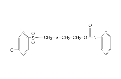 2-{{2-[(p-chlorophenyl)sulfonyl]ethyl}thio}ethanol, carbanilate