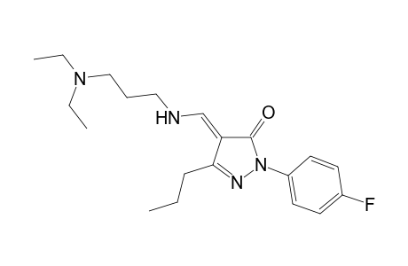 3H-pyrazol-3-one, 4-[[[3-(diethylamino)propyl]amino]methylene]-2-(4-fluorophenyl)-2,4-dihydro-5-propyl-, (4E)-