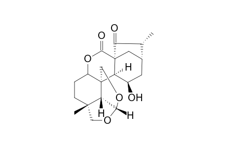 Ludongnin E [16(R*)-6,7-seco-11.beta.hydroxy-6,19:6,20-diepoxy-1.alpha.,7-olide-ent-kaur-15-one]