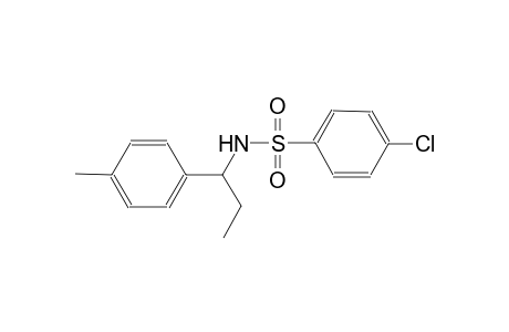 4-chloro-N-[1-(4-methylphenyl)propyl]benzenesulfonamide