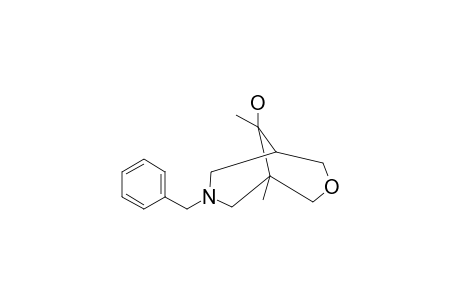 7-BENZYL-1,9-DIMETHYL-9-HYDROXY-3-OXA-7-AZA-BICYCLO-[3.3.1]-NONANE