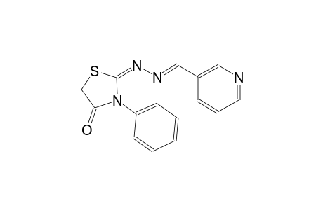 nicotinaldehyde [(2E)-4-oxo-3-phenyl-1,3-thiazolidin-2-ylidene]hydrazone