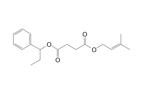 Succinic acid, 3-methylbut-2-en-1-yl 1-phenylpropyl ester