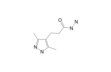 Propionic acid, 3-(3,5-dimethyl-1H-pyrazol-4-yl)-, hydrazide