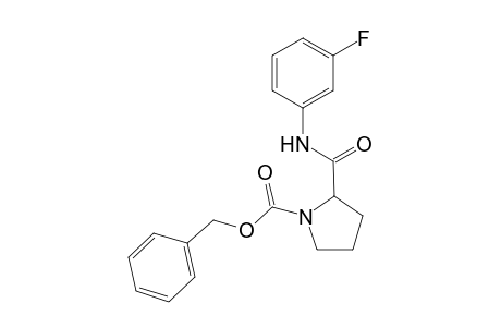 1-Pyrrolidinecarboxylic acid, 2-[[(3-fluorophenyl)amino]carbonyl]-, phenylmethyl ester