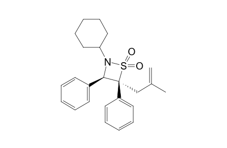 cis-2-Cyclohexyl-4-(2-methyl-2-propenyl)-3,4-diphenyl-1,2-thiazetidine 1,1-dioxide