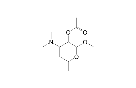 Methyl 2-O-acetyl-3,4,6-trideoxy-3-(dimethylamino)hexopyranoside