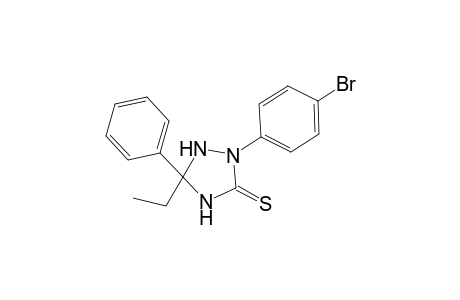 2-(4-Bromophenyl)-5-ethyl-5-phenyl-1,2,4-triazolidine-3-thione