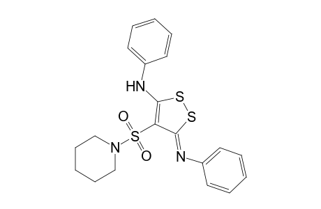 5-Anilino-3-(phenylimino)-4-(s-piperidinyl)sulfonyl-1,2-dithiole