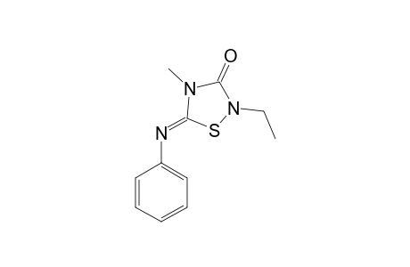 2-ETHYL-4-METHYL-5-PHENYLIMINO-1,2,4-THIADIAZOLIDINE-3-ONE