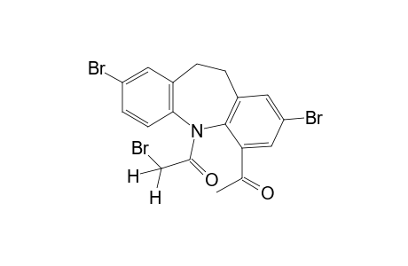4-acetyl-5-(bromoacetyl)-2,8-dxbromo-10,11-dihydro-5H-dibenz[b,f]azepine