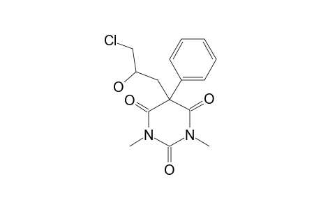 2,4,6(1H,3H,5H)-Pyrimidinetrione, 5-(3-chloro-2-hydroxypropyl)-1,3-dimethyl-5-phenyl-