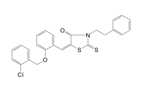 (5E)-5-[2-(2-chlorobenzyl)oxybenzylidene]-3-phenethyl-2-thioxo-thiazolidin-4-one