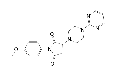 1-(4-methoxyphenyl)-3-[4-(2-pyrimidinyl)-1-piperazinyl]-2,5-pyrrolidinedione