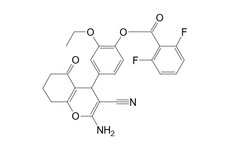 2,6-Difluoro-benzoic acid 4-(2-amino-3-cyano-5-oxo-5,6,7,8-tetrahydro-4H-chromen-4-yl)-2-ethoxy-phenyl ester