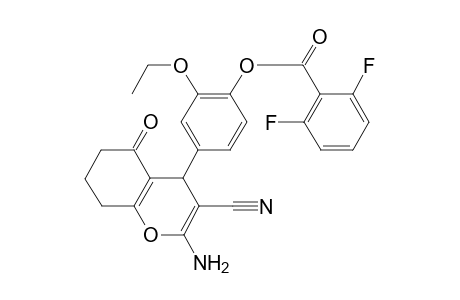 2,6-Difluoro-benzoic acid 4-(2-amino-3-cyano-5-oxo-5,6,7,8-tetrahydro-4H-chromen-4-yl)-2-ethoxy-phenyl ester