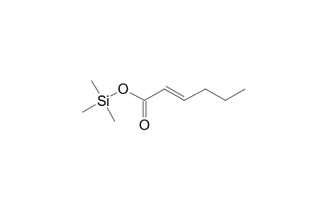 (E)-2-Hexenoic acid TMS