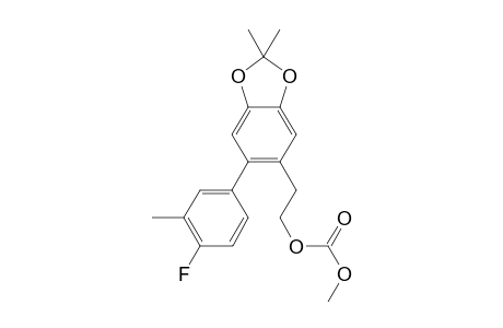 2-(6-(4-fluoro-3-methylphenyl)-2,2-dimethylbenzo[d][1,3]dioxol-5-yl)ethyl methyl carbonate