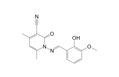 1,2-dihydro-4,6-dimethyl-1-[(3-methoxysalicylidene)amino]-2-oxonicotinonitrile