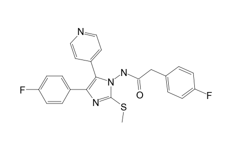 2-(4-Fluorophenyl)-N-[4-(4-fluorophenyl)-2-methylthio-5-(pyridin-4-yl)-1H-imidazol-1-yl]acetamide