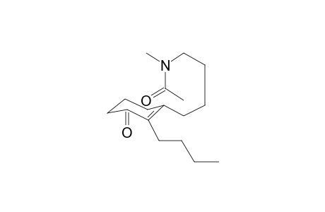 Cyclohexanone, 2,3-didehydro-2-butyl-3-[4-[N-acetyl-N-methylamino]butyl