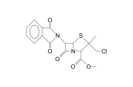 6b-Phthalimido-2a-chloromethyl-2b-methyl-penamic 3-acid, methyl ester