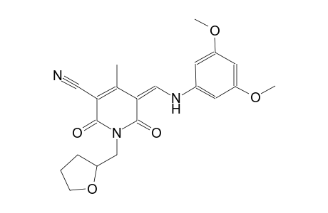 3-pyridinecarbonitrile, 5-[[(3,5-dimethoxyphenyl)amino]methylene]-1,2,5,6-tetrahydro-4-methyl-2,6-dioxo-1-[(tetrahydro-2-furanyl)methyl]-, (5Z)-