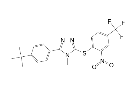 4H-1,2,4-triazole, 3-[4-(1,1-dimethylethyl)phenyl]-4-methyl-5-[[2-nitro-4-(trifluoromethyl)phenyl]thio]-