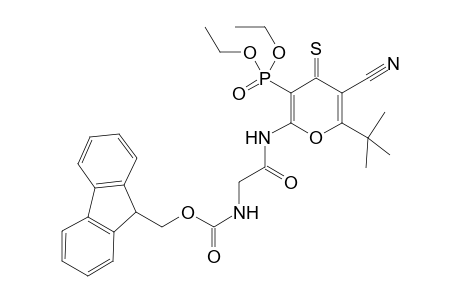 2-(Fluorenyl-9-methoxycarbonyl-.alpha.glycyl)amino-5-cyano-6-tert-butyl-4-thioxo-4H-pyran-3-ylphosphonic acid diethyl ester