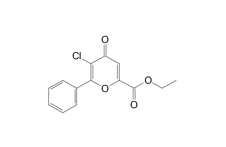 5-chloro-4-oxo-6-phenyl-4H-pyran-2-carboxylic acid, ethyl ester